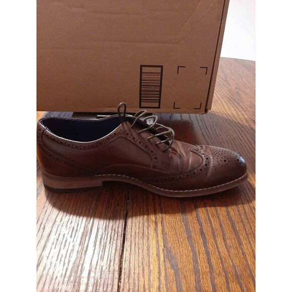 Mens Size 7 Bruno Marc Brown William 2 Leather Oxford Dress Shoes - Picture 7 of 8